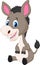 Cute baby donkey cartoon