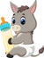 Cute baby donkey cartoon