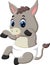 Cute baby donkey cartoon