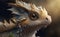 Cute baby dragon animal close up Medieval fantasy creature