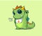 Cute baby dragon animated character for various design