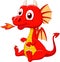 Cute baby dragon cartoon