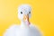 Cute Baby Duckling Portrait in Vibrant Minimalist Studio. Generative AI illustration