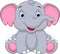 Cute baby elephant cartoon