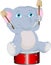Cute baby elephant cartoon with drum