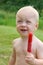 Cute Baby with Fruit Popsicle