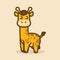 Cute baby giraffe happy smiling mascot design