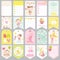 Cute Baby Girl Tags. Baby Banners. Scrapbook Labels. Cute Cards