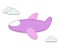 Cute baby girl vector clip art airplane for scrapbooking