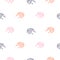 Cute baby hedgehogs seamless vector pattern.