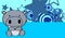 Cute baby hippo background