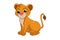 A cute baby jungle lion design animal cartoon