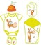 Cute Baby Layette with cute horse and carrot