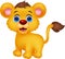 Cute baby lion cartoon