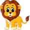 Cute baby lion cartoon