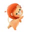 Cute Baby Lion Playful Character for Children