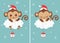 Cute Baby Monkeys With New Year Ball. Ð¡hristmas Characters. Cartoon Vector Card. Funky Monkey.