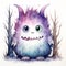 Cute Baby Monster Illustration Colorful Charm