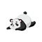 Cute Baby Panda Bear, Funny Lovely Animal Character Lying Vector Illustration