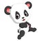 Cute baby panda cartoon