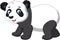 Cute baby panda cartoon