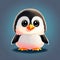 A cute baby penguin with fluffy feathers and a playful demeanor can add an adorable and heartwarming element.