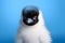 Cute Baby Penguin Portrait in Bold Minimalist Studio. Generative AI Illustration