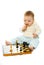 Cute baby playing chess