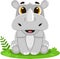Cute Baby Rhinoceros Animal Cartoon Character