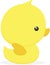 Cute baby rubber duck illustration