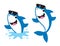 Cute Baby Shark Wearing Sunglasses Vector illustration.