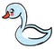 Cute baby swan, illustration, vector