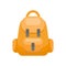 Cute backpack on white background
