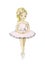 Cute Ballerina Girl. Blond dancer