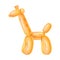 Cute balloon toy in shape of giraffe. Cartoon illustration isolated on a white background.