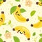 cute banana background Adorable Banana Background Whimsical Banana Illustration