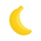 Cute banana exotic fruit, isolated colorful vector icon