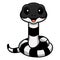 Cute banded krait snake cartoon