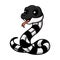 Cute banded krait snake cartoon