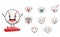 Cute baseball character emoticon set 1