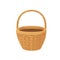 Cute basket straw icon