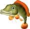 Cute bass fish cartoon