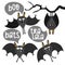 Cute bats collection - Halloween overlays, lettering labels design.