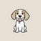 Cute Beagle Dog Illustration In Clean And Simple Style