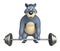 Cute Bear cartoon character with equipment