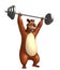 Cute Bear cartoon character with gim equipment