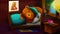 Cute bear cartoon sleeping in beautiful night, best loop video background