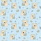 Cute bear koala doodle seamless pattern. Vector background with koalas can be used for baby textile, tshirt, wallpapers, posters a