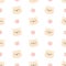 Cute bear and peach seamless pattern background