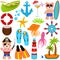 Cute Bear Vector Icons : Summer Theme